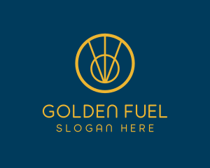 Golden Abstract Symbol logo design