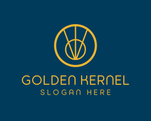 Golden Abstract Symbol logo design