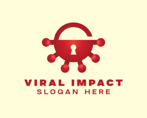 Virus Security Lock logo design