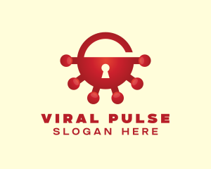 Virus Security Lock logo design