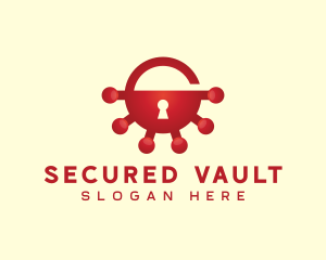 Virus Security Lock logo design