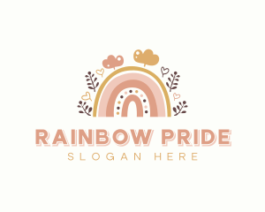 Boho Rainbow Nursery logo design