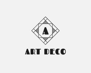 Geometric Art Deco logo design