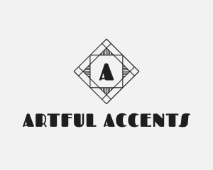 Geometric Art Deco logo design