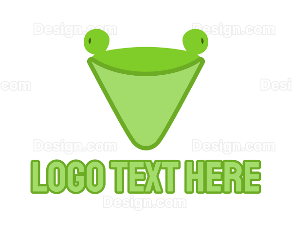 Abstract Green Frog Cone Logo