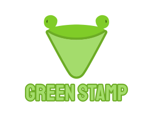 Abstract Green Frog Cone logo design