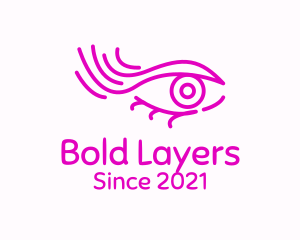 Pink Eye Outline logo design