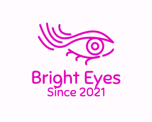 Pink Eye Outline logo design