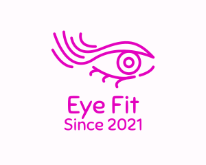 Pink Eye Outline logo design