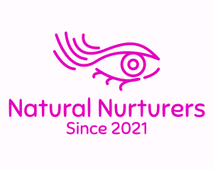 Pink Eye Outline logo design