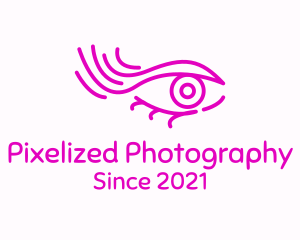 Pink Eye Outline logo design