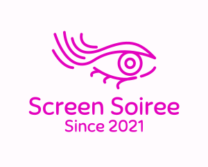 Pink Eye Outline logo design