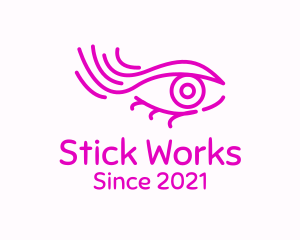 Pink Eye Outline logo design