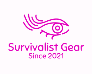 Pink Eye Outline logo design