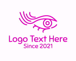 Outline - Pink Eye Outline logo design