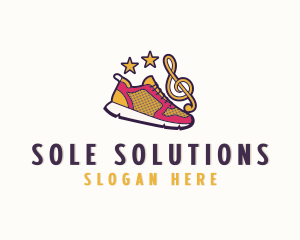 Star Clef Rubber Shoes  logo design