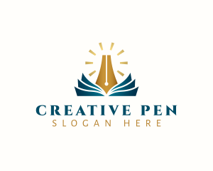 Writer Book Pen logo design