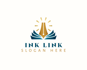 Writer Book Pen logo design