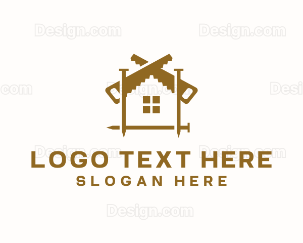 House Tools Saw Logo