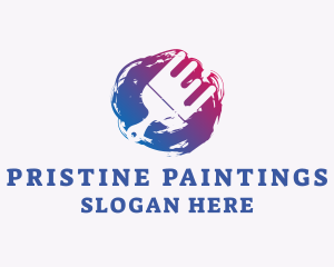 Renovation Paint Brush  logo design