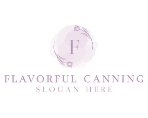 Beauty Floral Watercolor logo design