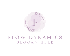 Beauty Floral Watercolor logo design