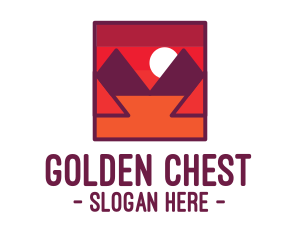 Red Desert Mountain logo design