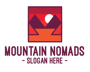 Red Desert Mountain logo design