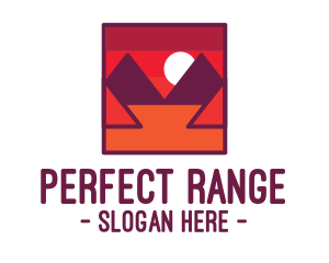 Red Desert Mountain logo design