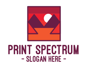 Red Desert Mountain logo design