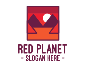 Red Desert Mountain logo design