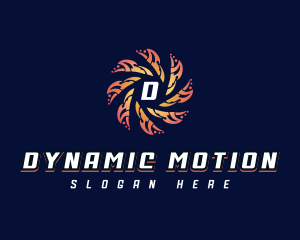 Cyber Motion Vortex logo design