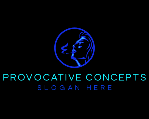 Adult Woman Smoking logo