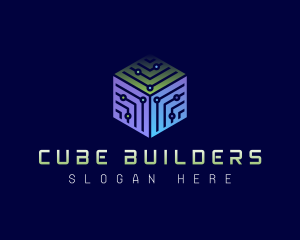 Tech Cube Circuit logo design