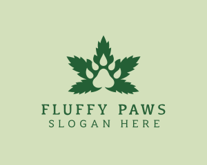 Paw Marijuana Hemp logo design