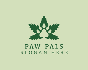 Paw Marijuana Hemp logo design