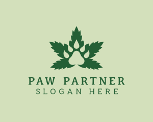 Paw Marijuana Hemp logo design