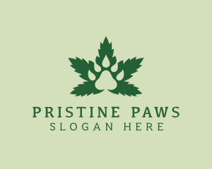 Paw Marijuana Hemp logo design