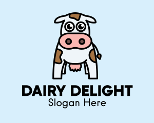 Cute Cow Dairy logo design