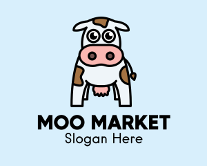 Cute Cow Dairy logo design