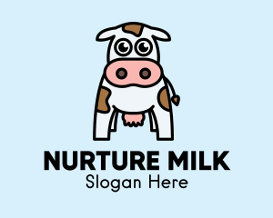 Cute Cow Dairy logo design