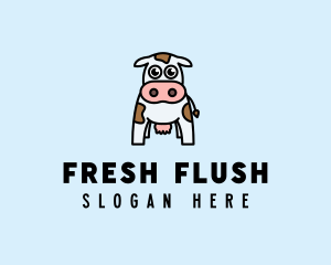 Cute Cow Dairy logo design