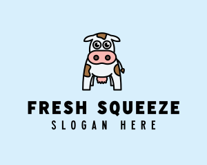 Cute Cow Dairy logo design