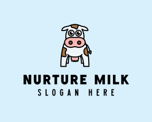 Cute Cow Dairy logo design