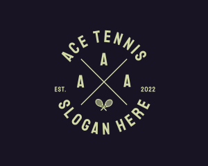 Tennis Racket Athlete logo