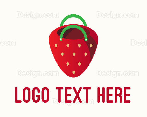 Cute Strawberry Bag Logo