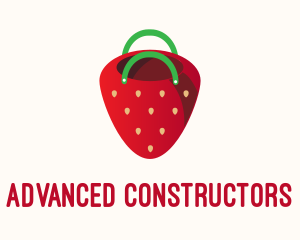 Cute Strawberry Bag  logo design