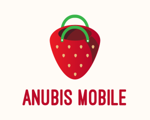 Cute Strawberry Bag  logo design