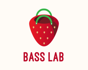 Cute Strawberry Bag  logo design