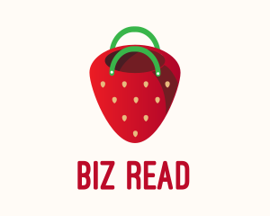 Cute Strawberry Bag  logo design